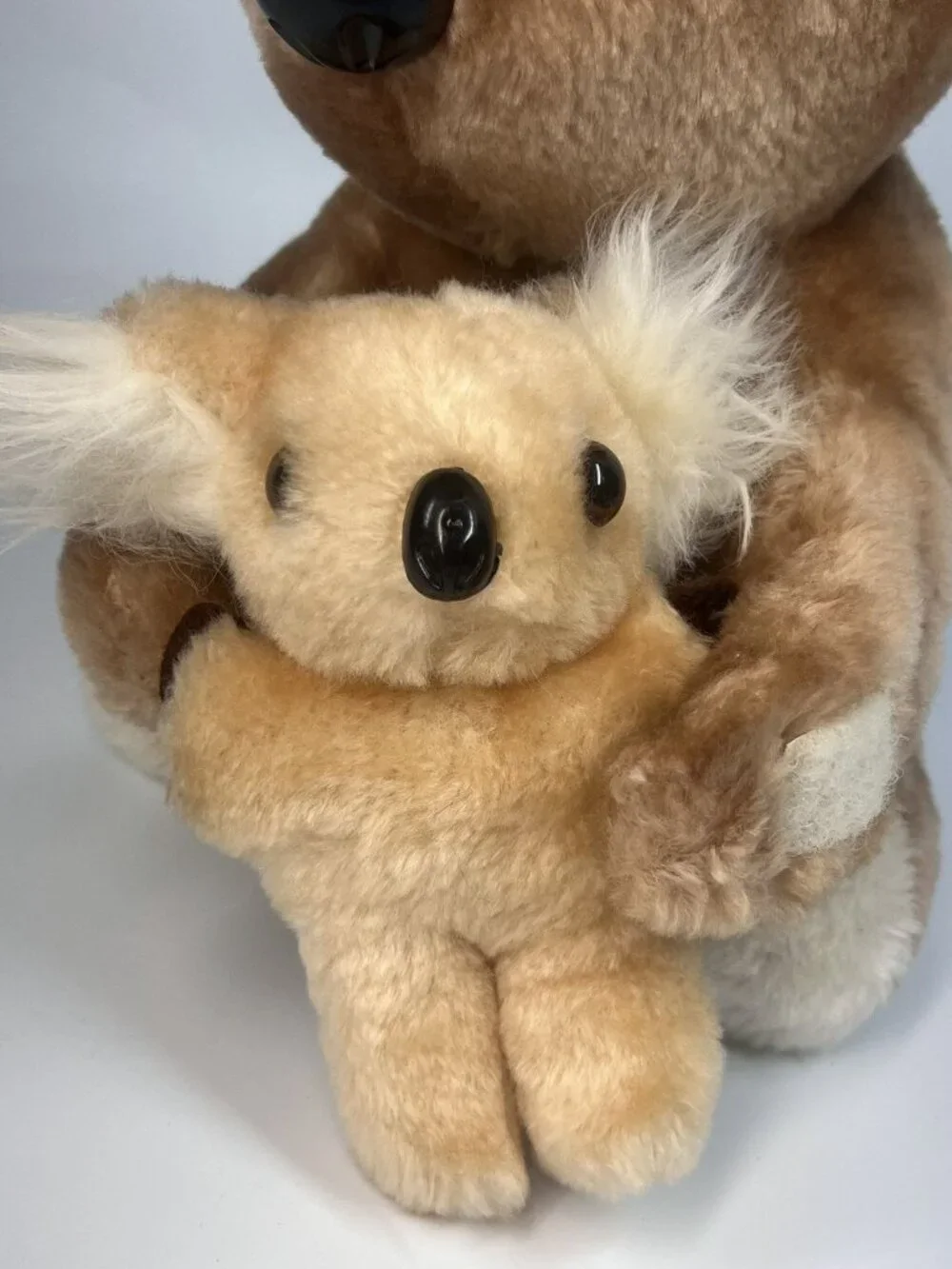 Vintage 1980s Koala Bear Mama & Baby Plush Animal California Stuffed Toys 11”